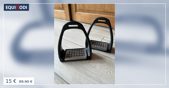 Étriers De Selle Bell Ranch En Monel (inox) - Taille 5 Pouces - NEUFS