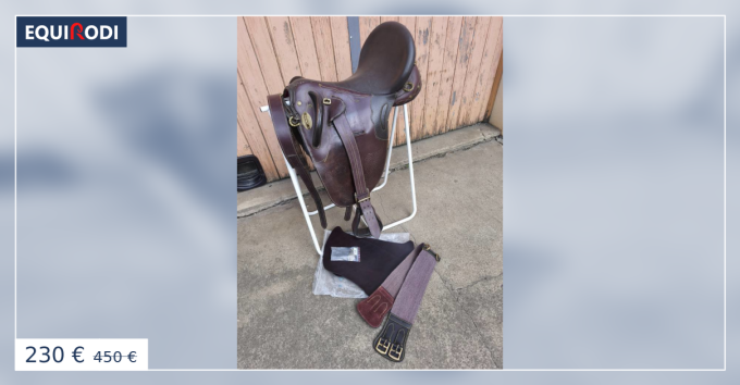 Selle Australienne Ridex – Cuir, Taille 16 à 18 Pouces, Pour Tous Chevaux