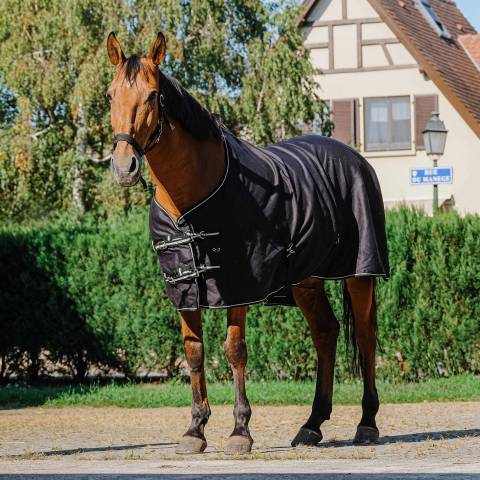 Chemise brillante Riding World noir