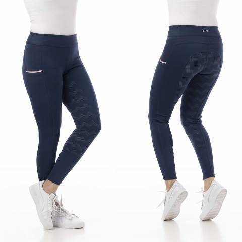 Legging Agadir Riding World full grip pour enfant en bleu marine