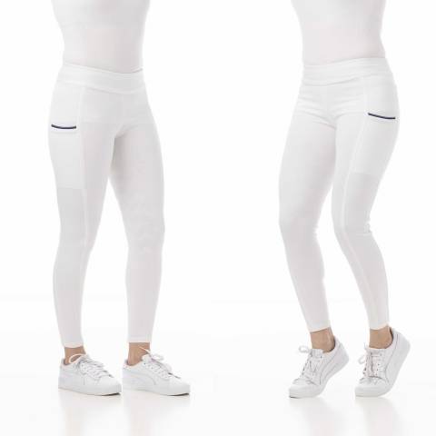 Legging Agadir Riding World full grip pour enfant en blanc
