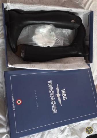 NEUF Bottes EQUITATION 1965 TRICOLORE Amabile cuir liss