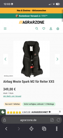 Gilet Airbag Spark 2 - Adulte XS