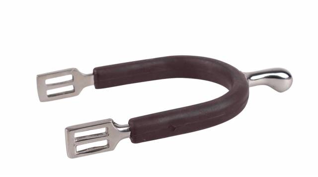 Eperons inox polo avec caoutchouc - QHP
