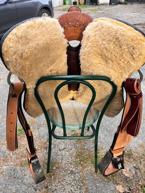 Selle Western Silver Horse en cuir &ndash; NEUVE &ndash; Taille 16"