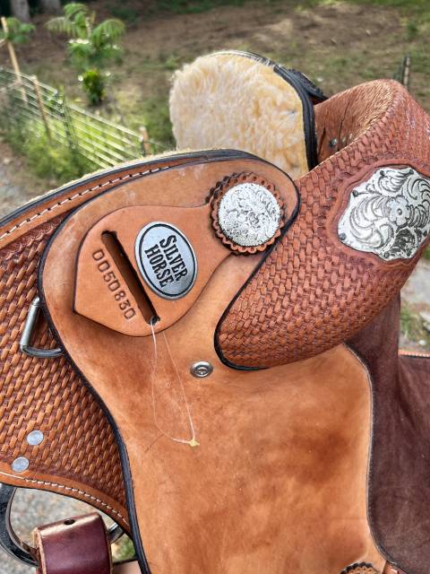 Selle Western Silver Horse en cuir &ndash; NEUVE &ndash; Taille 16"
