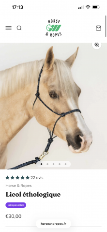 Licol corde horse and ropes 