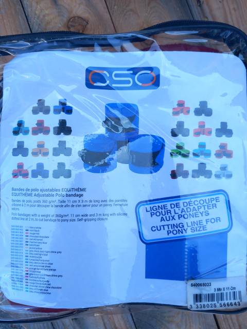 Lot de 4 bandes de polo CSO / Equith&egrave;me - Bordeaux