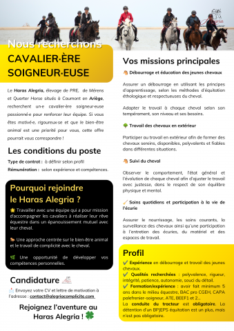 Cavalier·ère soigneur·euse