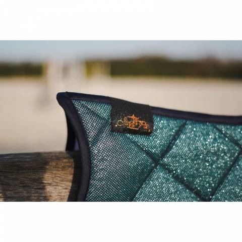 Tapis de selle Glitter Turquoise - Ju & Pa - Rembourrage optimal