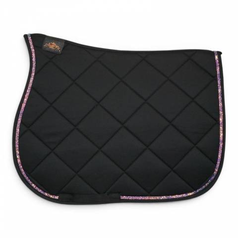Tapis de selle Noir galon multicolore - JU&PA