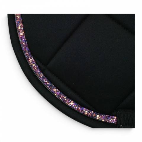 Tapis de selle Noir galon multicolore - JU&PA