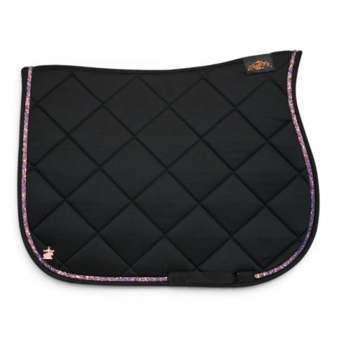 Tapis de selle Noir galon multicolore - JU&PA