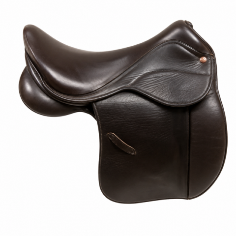 Selle d'eqitation en cuir marron, tres bon etat, 