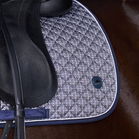 Tapis de selle Pilar motif Print - HV POLO - Tissu satin&eacute;