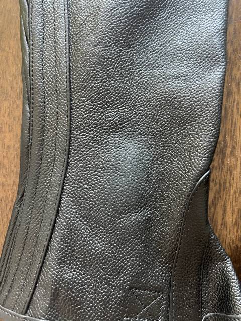 Mini-chaps Equith&egrave;me cuir noir taille M