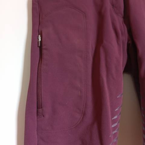 Pantalon d'&eacute;quitation femme bordeaux 