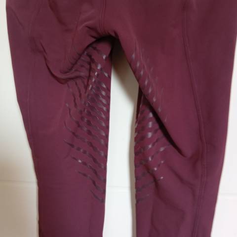 Pantalon d'&eacute;quitation femme bordeaux 
