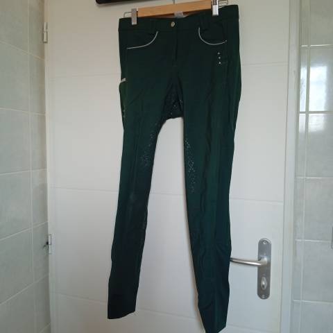 Pantalon d'équitation femme vert foncé 