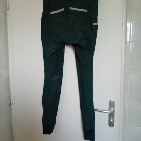 Pantalon d'&eacute;quitation femme vert fonc&eacute; 