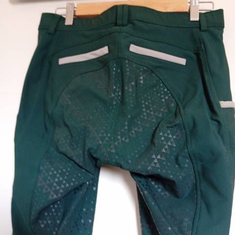 Pantalon d'&eacute;quitation femme vert fonc&eacute; 