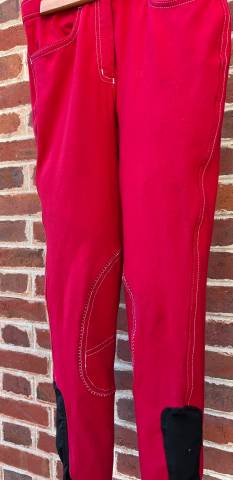 Pantalon d&rsquo;&eacute;quitation rouge