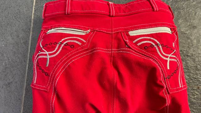 Pantalon d&rsquo;&eacute;quitation rouge