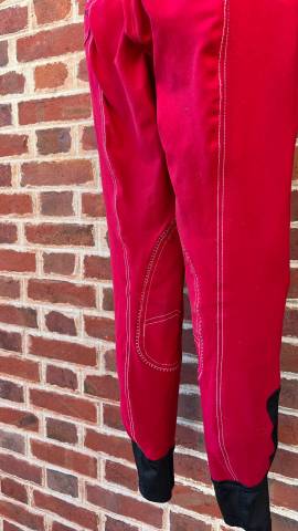 Pantalon d&rsquo;&eacute;quitation rouge