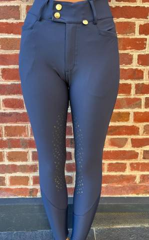Pantalon d’équitation Pomme bleu marine