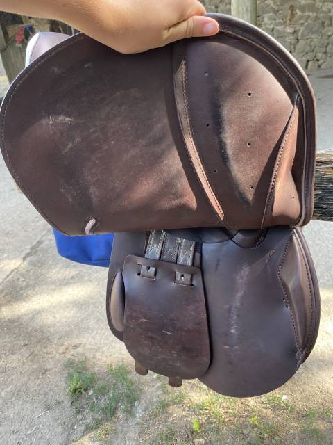 Selle Prestige Paris 17"/33 &ndash; Tabac &ndash; Double veau