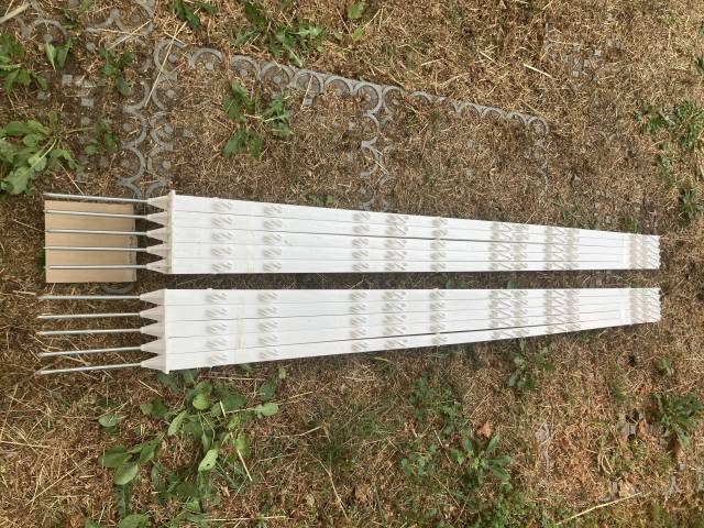 Piquets de clôture pour chevaux en PVC, 156 cm, neufs
