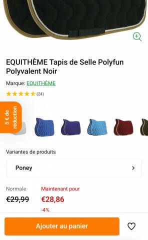Tapis Equithème polyfun noir 