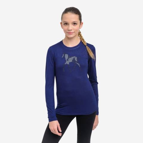 T-shirt à manches longues pour enfants - Cavalliera - Tissu stretch