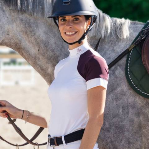 Chemise de concours SIMPLY DAME - Cavalliera - Manches courtes