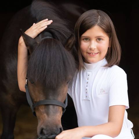 Chemise de concours enfant ILOVE CRYSTAL - Cavalliera - Tissu technique