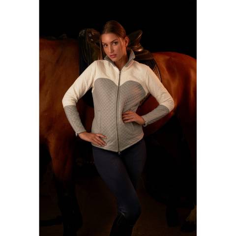 Veste d'&eacute;quitation imperm&eacute;able avec inserts en daim - Cavalliera