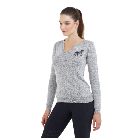 Sweater loose fit V-neck - Cavalliera - Viscose léger