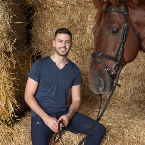Riding Top V-Neck - Cavalliera - Tissu technique l&eacute;ger