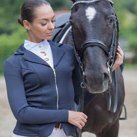 Chemise de concours manches longues ROSE GOLD - Cavalliera - Tissu respirant