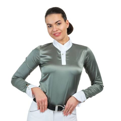 Chemise de concours DUSTY GREEN - Cavalliera - Satin soyeux