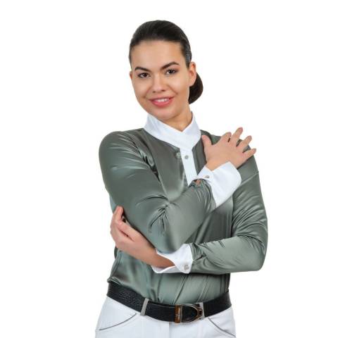 Chemise de concours DUSTY GREEN - Cavalliera - Satin soyeux