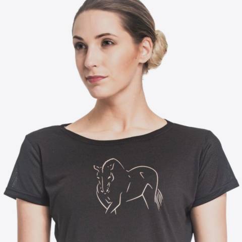 T-Shirt Technique ROSE GOLD - Cavalliera - Coton doux