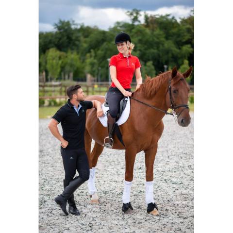 Polo &eacute;quitation fonctionnel en coton - Cavalliera