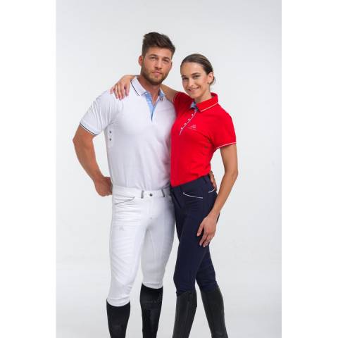 Polo &eacute;quitation fonctionnel en coton - Cavalliera