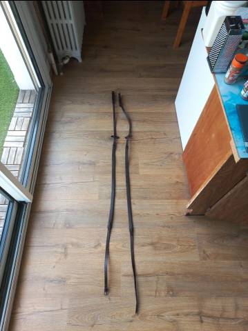 Rênes cuir grip marron FS