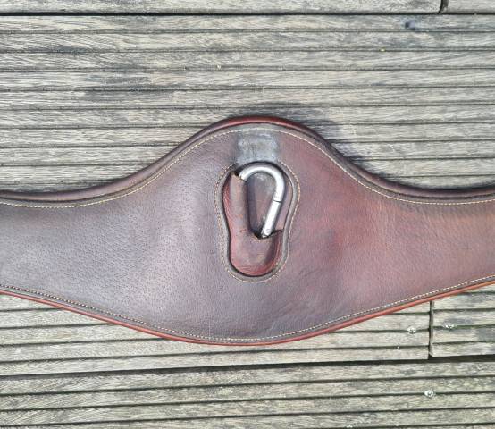 sangle anatomique Antar&eacute;s en cuir marron taille 125cm 