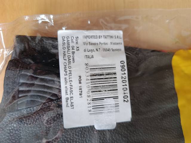 Daslo half chaps 