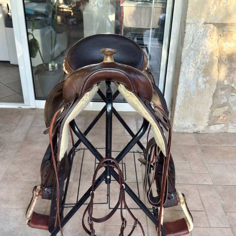Selle reinning pool&rsquo;s quarter 16&rsquo; avec sangle et padd