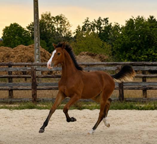 Magnifique poulain de dressage 
