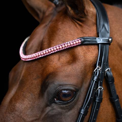 Frontal Beads en perles et strass - IMPERIAL RIDING - Rose